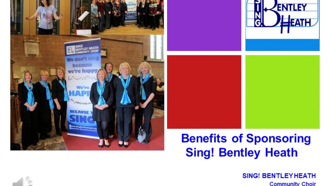 Sponsor Sing! Bentley Heath Community Choir