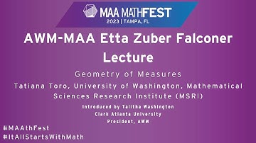 Geometry of Measures (Tatiana Toro) - MAA MathFest 2023