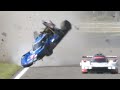 6 heures de spa  le crash impressionnant de la cadillac n2 pulvrise en haut du raidillon