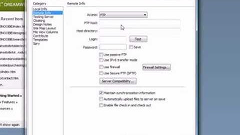 Define local root/site folder