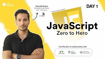 Day 1 | Introduction to JavaScript | JavaScript Zero to Hero (5 Days)