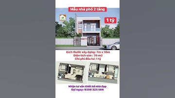 Nhà phố 2 tầng : 7m x 10 m, thiết kế công năng thế nào để có không gian sống hài hoà, hợp lý nhất
