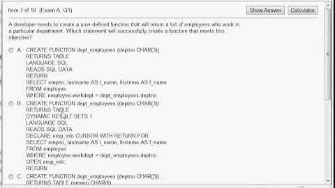 C2090-545 DB2 9.7 SQL Procedure Developer
