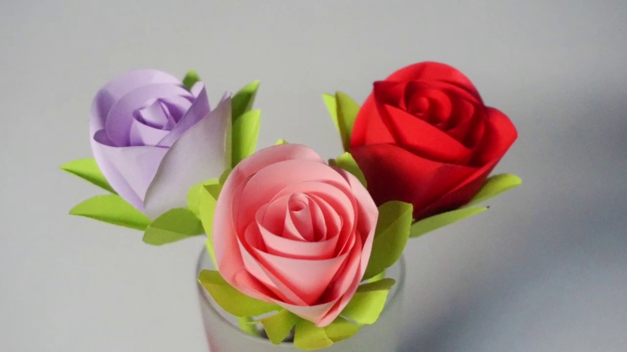  Bunga  Mawar  Dari  Kertas  Cara  Membuat  Bunga  Mawar  Dari  