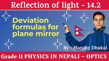 14.2 Reflection of light - Deviation formulas in plane mirror - GRADE 11 Physics in Nepali