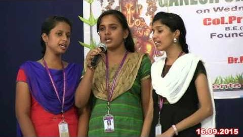 VELTECH MULTITECH VINAYAGA CHADURTHI CELEBRATION - 16.09.2015