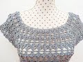 BLUSA PLATEADA A CROCHET TODAS LAS TALLAS