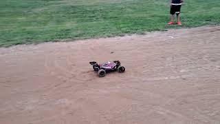 Arrma Typhon 6s BLX and Traxxas Rustler 4x4 baseball field rip!!!!