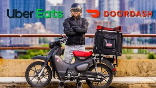 Downtown Chicago Debut: UberEats & DoorDash on My Honda Super Cub  FirstTime Challenges