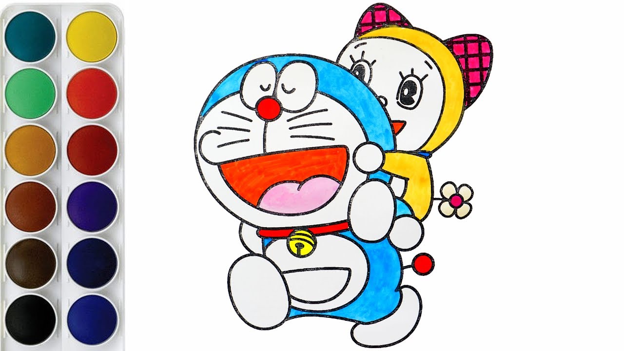 coloring doremon and doremi coloring book for kids youtube