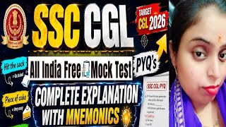 ..SSC CGL class MCQ practice sets  PYQ | SSC CGL GK GS PYQ by Niveshita ma'am  2026 |