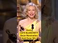 Cate Blanchett's Oscar Nominations and Winning Speeches (From ‘The Aviator’ & More) #shorts