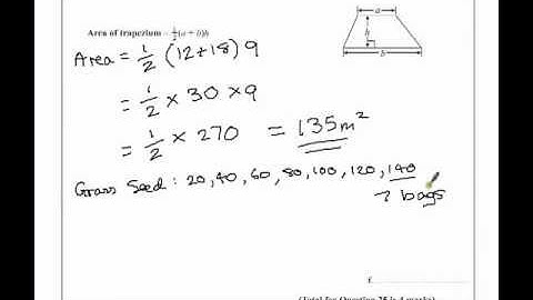PGSMaths: Nov2012 1F - Question 25 (Trapezium Area)