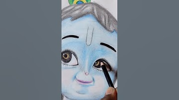 little Krishna drawing🙏  || #krishnaji drawing #sanjuarts-7 #ytshorts #viral #trending #shorts