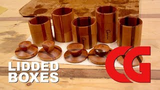 Making 5 Lidded Wood Boxes - Woodturning