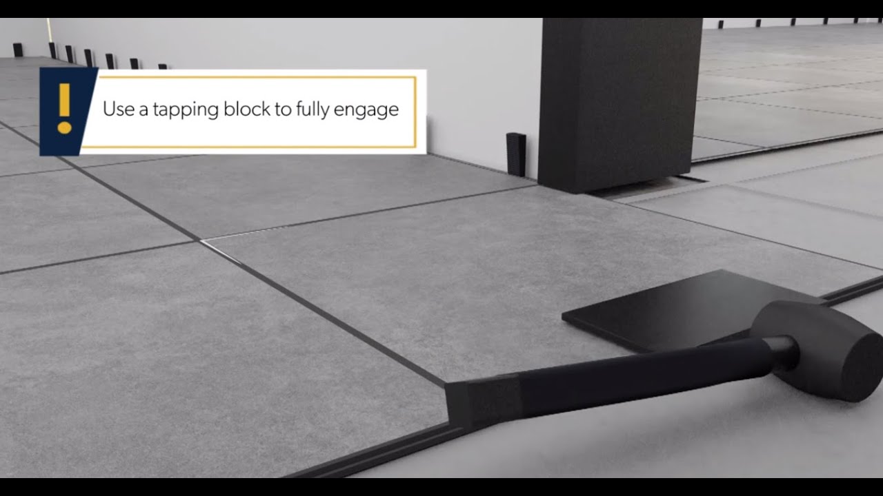 FirmFit® Tiles - Installation Under Door Trims