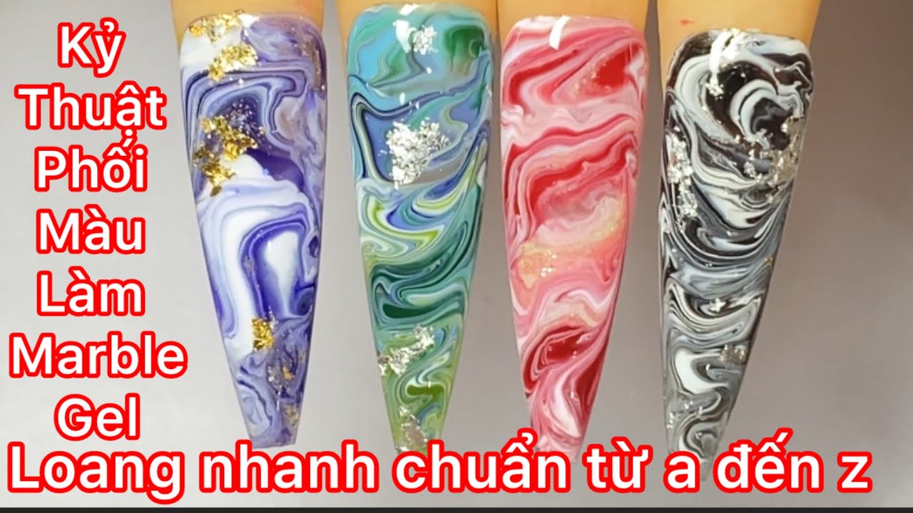 Kỷ thuật phối màu làm marble gel nhanh gọn dễ kiếm tiền