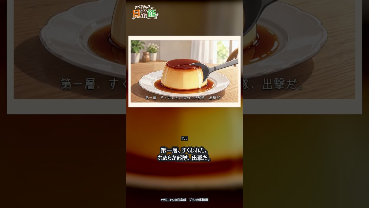 ハミちゃんの日常飯 プリンの事情編【グルメアニメ】 #anime #食べる幸せkumi #ハミちゃんの日常飯
