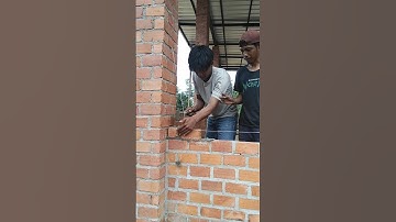 quick way to install red bricks for perfect results#shortsviral
