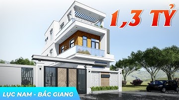 Cận Cảnh Mẫu Nhà Ống 3 Tầng Hiện Đại 1,3 TỶ Có Sân Vườn Thoáng Đãng Tại Huyện Lục Nam Tỉnh Bắc Giang