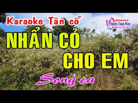 Karaoke tân cổ NHẪN CỎ CHO EM - SONG CA