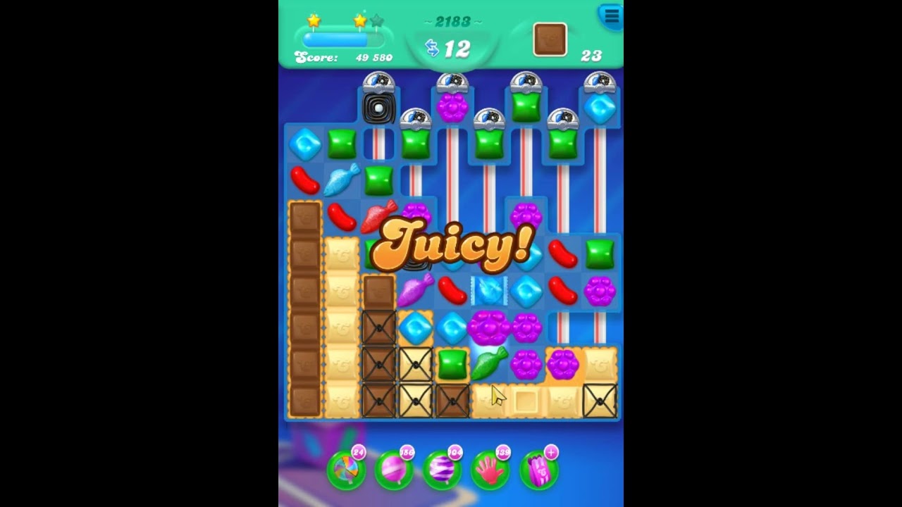 Candy Crush Soda Saga Level 2183 Get 3 Stars, 23 Moves Completed