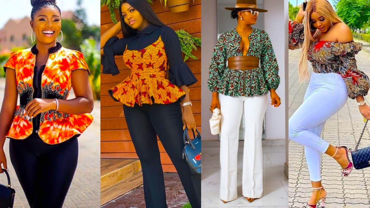 New Ankara Peplum Tops Styles, Beautiful Ankara Collection for Women