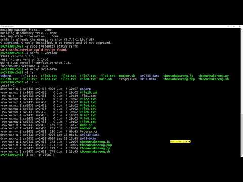 Application Internet SSHFS client with servers