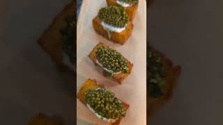 Caviar & Potatoes ( Golden  Ocetra caviar, creme freiche, shallots on Potato mille-feuille)
