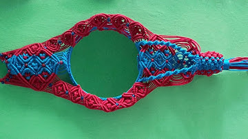 DIY Macrame wall hanging mirror with basket #diymacramewallhangingmirrorwithbasket