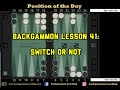 Backgammon - Position of the Day: 41 - Switch or Not
