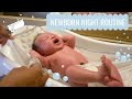 REAL Newborn Night Time Routine | 1 WEEK OLD