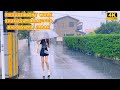 【4k hdr】 3 Hours Heavy Rain Walk in Shukugawara(宿河原)Kanagawa Japan | Relaxing Natural City ambience