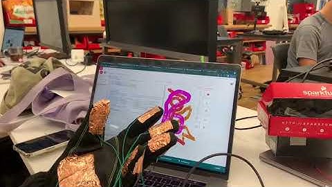 Hand Gesture controlled paint tool on p5.js canvas