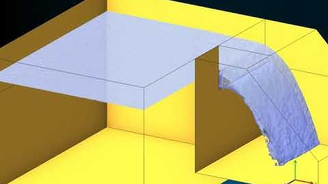 SIMULIA XFlow - Water Dam Nappe Profile Simulation