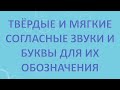 Твёрдые и мягкие согласные звуки и буквы для их обозначения