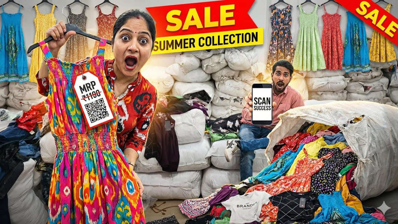 LIVE Scan Proof 😱 300 Pieces Branded Dresses | MRP Tag With QR Code | Wholesale Factory Deal
