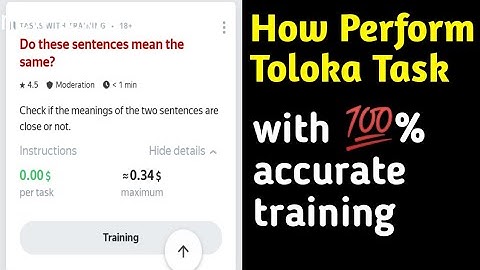 Do these sentences mean the same? Yandex Toloka Task with 💯% accurate training||Earn4Sub