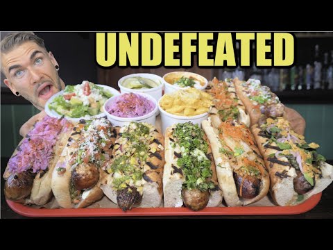 INSANE 10LB SAUSAGE CHALLENGE | New York's UNBEATEN SAUSAGE on a Bun Challenge