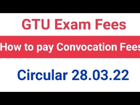 How to pay GTU Remedial Exam Fees | Convocation Fees | Steps