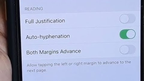 iPhone 11 Pro: How to Enable / Disable Books Reading Full Justitification