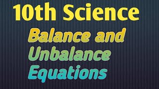 Balance and unbalanced chemical equations