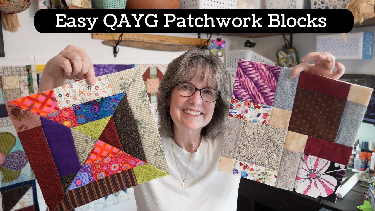 Two Vintage Quilt Blocks From Your Fabric Scraps - Tossed Nine Patch & Twice as Nice