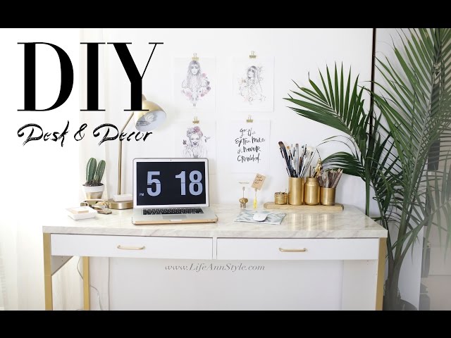 5 EASY DIY Desk Decor & Organization IKEA Hacks | ANN LE - YouTube