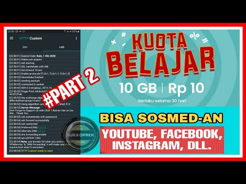 Terbaru Ubah Kuota Belajar Telkomsel 10GB Bisa Sosmed-an #Part2 ( Http Custom ) 2020