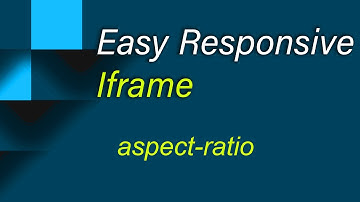 responsive iframe with aspect ratio css property