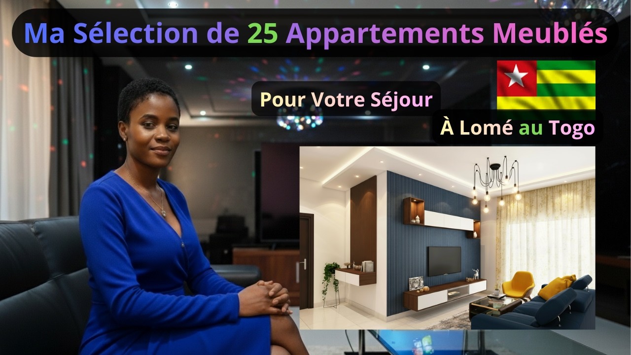 MON CHOIX DE 25 APPARTEMENTS MEUBLÉS POUR VOTRE SÉJOUR À LOMÉ AU TOGO. APPARTEMENTS MEUBLÉS À LOUER.