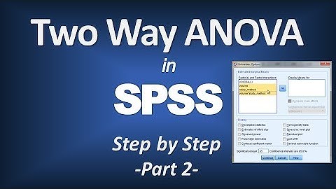 Two-way ANOVA in SPSS (Part 2)