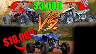 We Bought Used Quads For $3K and Compared Them To a Brand New YFZ450R  Top Quad S1 E1