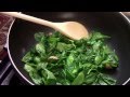 HOW TO MAKE ROASTED GARLIC SAUTEED SPINACH AND PARSLEY